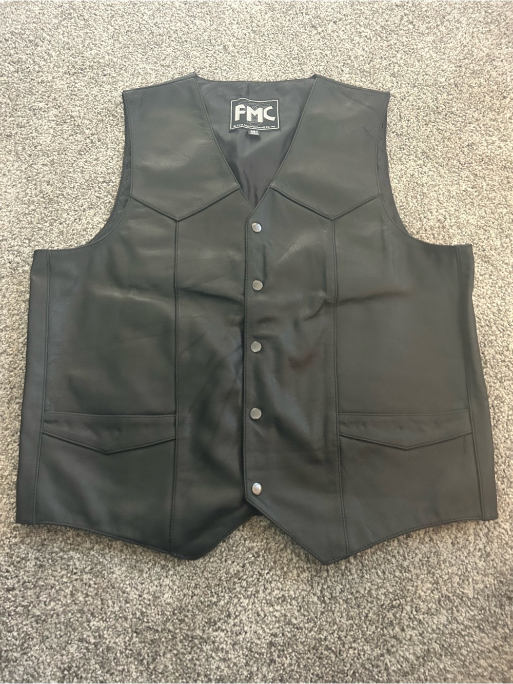Men’s FMC Leather Motorcycle Vest 48T
